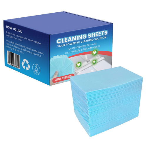 Floor Cleaning Sheets (600 Sheets/2 Boxes)