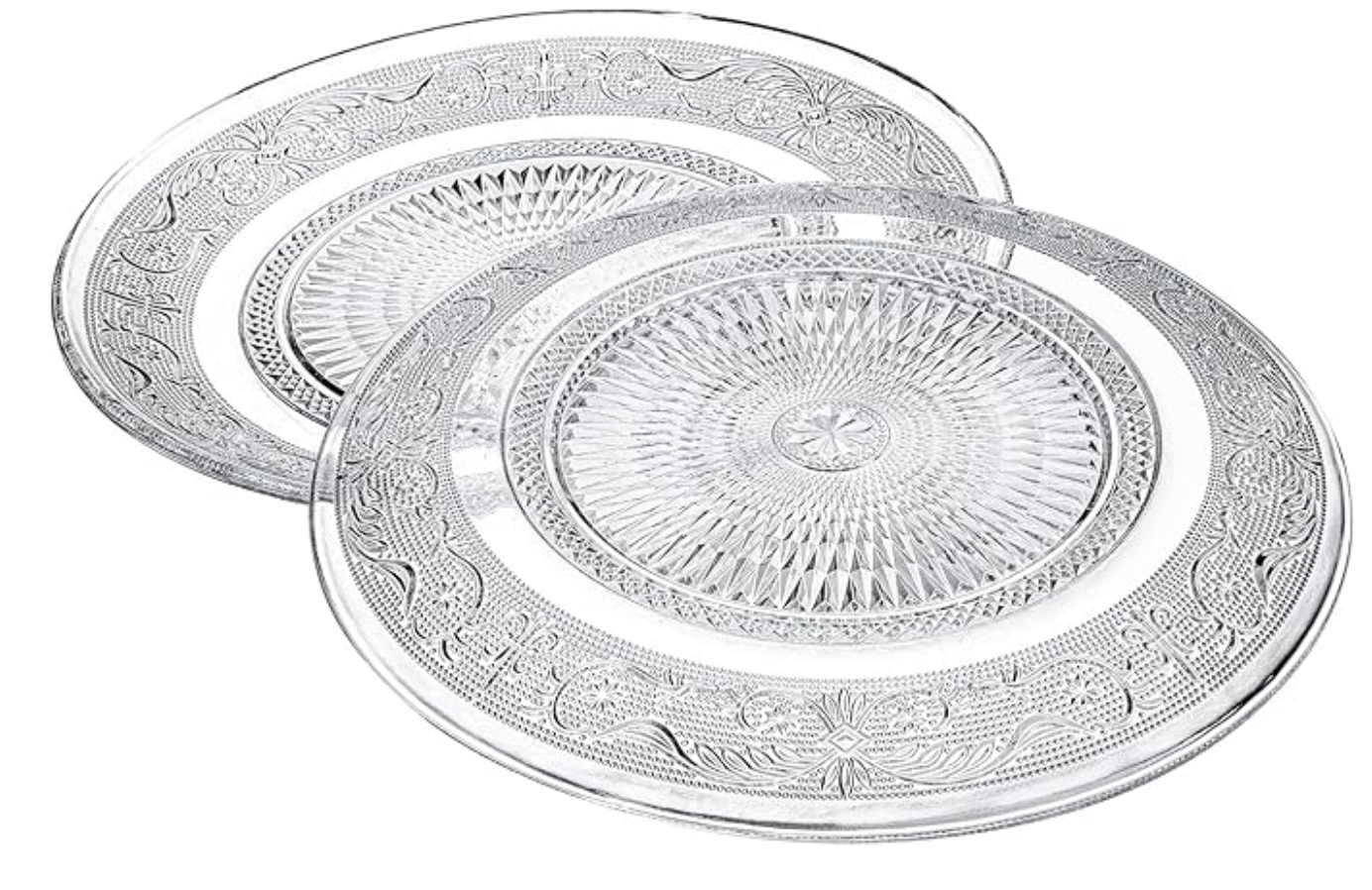 Vintage Glass Dinner Plates (Set of 6)